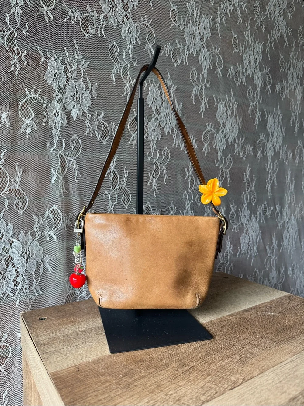 Coach Mini Shoulder Bag in Tan and Brown